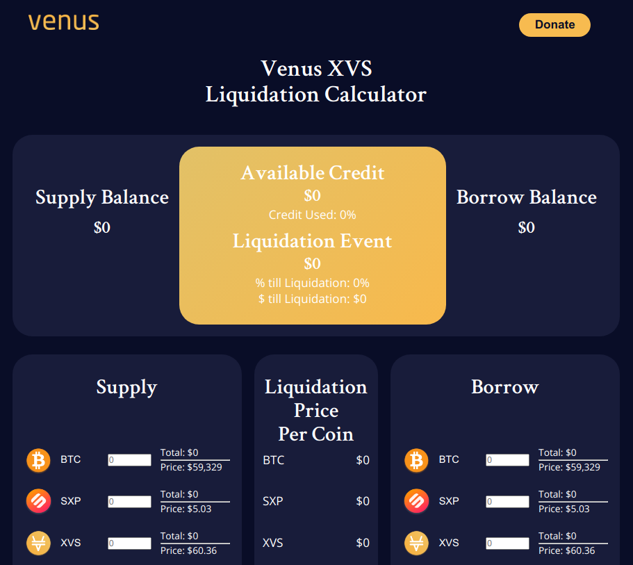 DeFi Liquidation Calculator